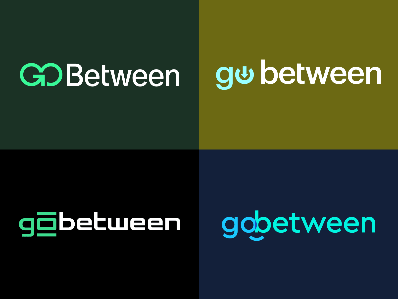 Go Between Logo & Color Concepts arrow bold brand branding color consulting logo logo design mark modern palette saas tech type typography