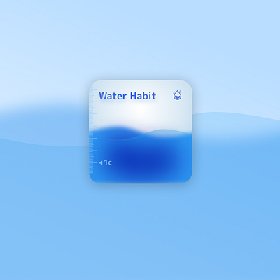 Water Habit Widget design graphic design illustration ui