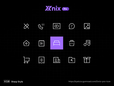 Sharp icon pack - Xnix Pro Icon design icon icon pack iconography icons line icon release sharp sharp icon update xnix xnix pro