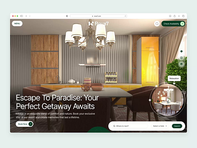 Web Design for Luxury Resort Website animation design green hotel landing page luxury resort tourist centre web web design website