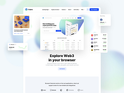 Landing page template for Web3 Crypto Startups btc coin coin launch crypto cryptocurrency defi eth framer framer template framer theme landing landing page nocode nocode template saas landing page software landing page web3 web3 plugin website design website template