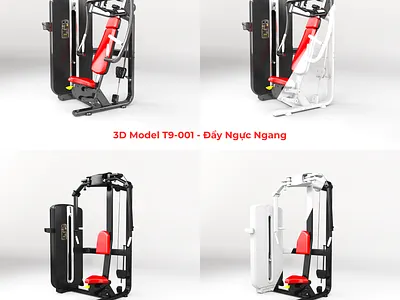 3D Model T9 - 001, T9 - 002 Gym Machine 3d branding graphic design