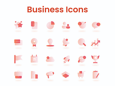 Business Icons business design glassmorphism graphic design icon collection icon design iconography icons icons set ui