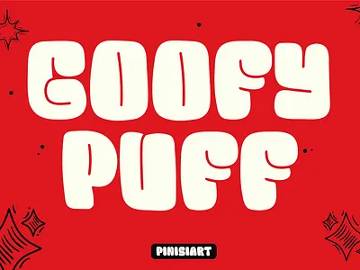 Goofy Puff branding cartoon children display font font funny game gaming kids movie playful poster retro youtube