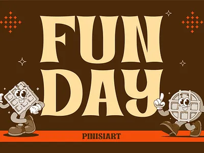 FUNDAY branding children classic display font font funn funny gaming kids movie playful poster retro vintage youtube