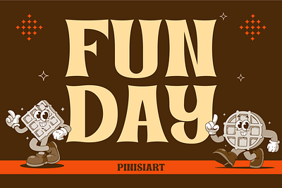 FUNDAY branding children classic display font font funn funny gaming kids movie playful poster retro vintage youtube