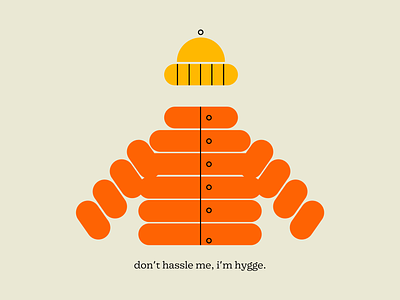 don't hassle me, i'm hygge beanie design doodle fall figma hygge illo illustration jacket lol sketch winter