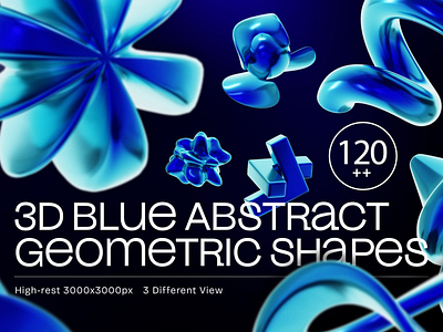 3D Abstract Geometric Shapes 3d 3d blender abstract assets blue branding design download free geometric graphic design shapes tridimensi ui