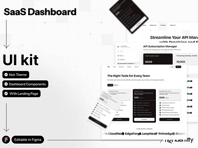 Saas Dashboard UI Kit clean dashboard figma figma kit minimalism modern product design saas saas dashboard saas landing saas laning page saas ui kit ui ui design ui kit web app web design website