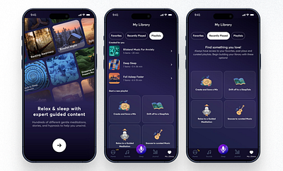 Sleepwell App for better Sleep android app app design app screenshot app store figma app design ios app meditation app design mobile app design play store product design ui ux design