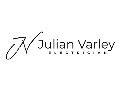 Julian Varley (Electrician for Bespoke Work) - Logo black white black and white bnw design graphic design illustration logo logo design united kingdom
