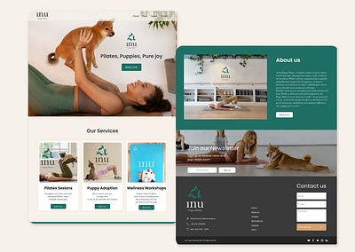 Landing page for Pilates Center design graphic design landingpage logo pilatescenter ui website