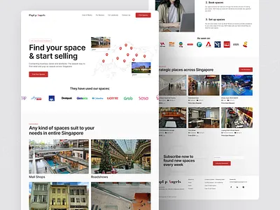 Redesign Full Home Page - Pop Up Angels Singapore branding business design figma home page homepage landing page landingpage minimalist mobile apps rental services singapore space rental store ui uiux ux website