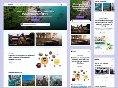 AI-powered travel booking website agency ai booking car booking destination filllodesign hotel booking landing page saas tour tourism travel traveling trip uiux vacation vehicle web design website