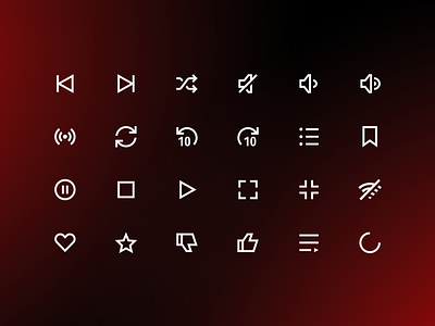 Icons for online cinema 🎥 app brand icons branding cinema design design system dribbble graphic design icon icon set iconography icons icons line identity line line work online cinema style guide ui