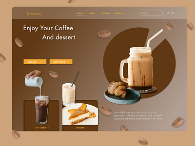 "Coffee House UI Design " coffee house ui ux