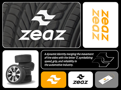 ZEAZ – Automotive Logo Design Inspired by Tire Motion branding design graphic design illustration logo typography vector