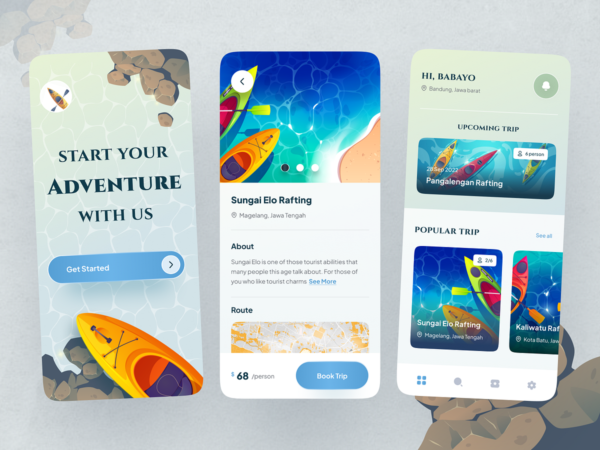 Rafting Apps by Rizal Gradian for Vektora on Dribbble