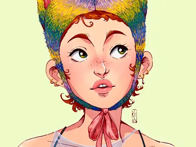 Cat girl art cat design digital art digitalart drawing girl illustration painting procreate procreateapp