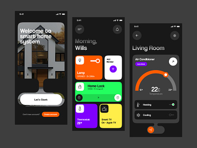 Smart home management app air conditioner app air conditioning app creative app dashboard home management app innovative app innovative welcome app light app mobile app smart home app smart home app design smart home update app smart tv app welcome screen