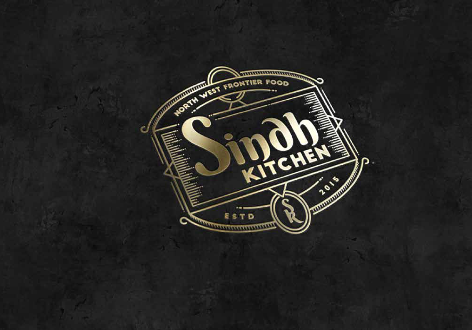 Sindh Kitchen (Restaurant Logo Branding) black and gold branding colors elegant emblem graphic design grunge india indian jewel logo restaurant sindhi cuisine stationery truck truck design vector