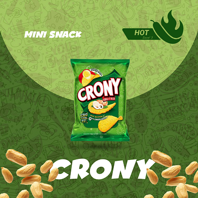 Crony mini snack design branding graphic design product design