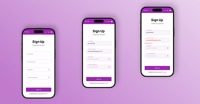 Sign-Up Screen UI Design dailyui001 branding ui