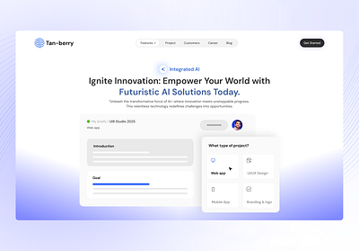 Tan-berry – AI-Powered Design Solutions ai design ai powered tool app ui creative workflow dashboard design design system digital product intelligent design interaction design minimal ui mobile app design productivity app prototype responsive design ui kit user experience user interface ux strategy web app wireframe