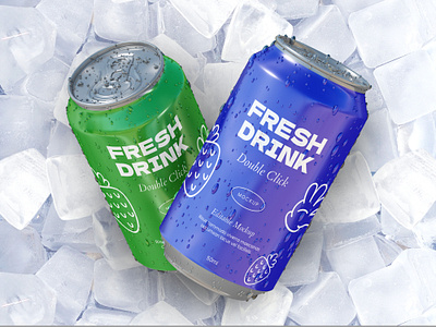 Can Drink Product Design advertising branding design drink freeze fresh graphic design label mockup packaging presentation product showcase soda template