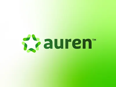 auren - logo design auren brand identity design branding creative logo creative logo design freelance logo design green jeroen van eerden logo modern logo neon saas spark star startup talent tech visual identity design vivid web3