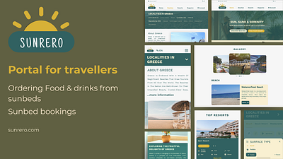 Sunrero - Travel portal brand brandidentity designfortravellers landingpage ui uiux visualdesign webdesign