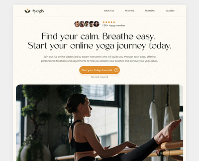 🌿 Ayogis - Yoga Course Online Website aestheticweb cleanui conversionoptimization cro designinspiration hero concept hero exploration landingpagedesign minimalistdesign ui webdesign yogawebsite