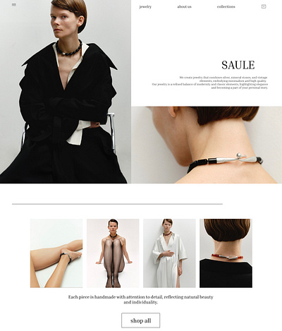 SAULE.JEWELRY animation branding design ecommers jewellery ui