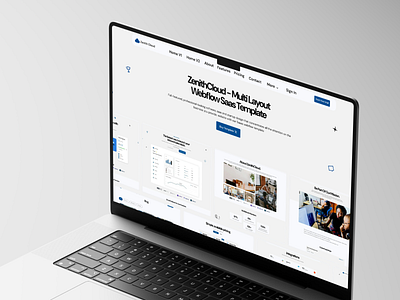 Zenith Cloud - Index Page Design clean crm design crm website design index page design management minimal modern saas design saas website saas website design template ui ux web design webdesign webflow website design