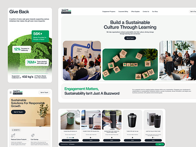 Shift Eco website's UI/UX and product page clean layout conversion optimised interactive design modernwebdesign product page ui ux webdevelopment websitedesign