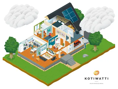 Kotiwatti - Isometric vector illustration 2019 digital illustration illustration isometric isometric illustration vector illustration