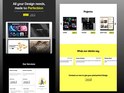 Graphivo - Agency Website UI figma landing page ui ui ui design uiux user experience user experience design user interface design website design wireframe wireframing