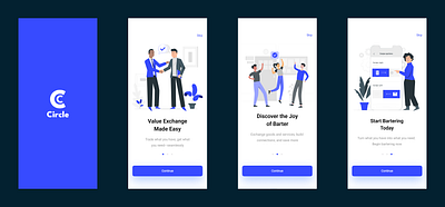 Circle Trade by barter App app exchange mobile trade ui uiux