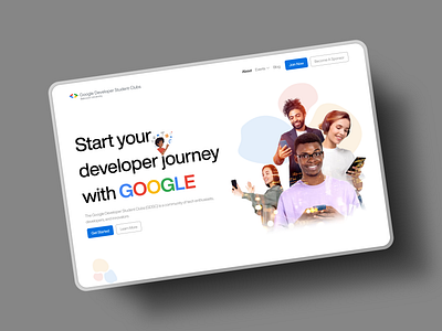 Google Developer Student Clubs (GDSC) Website Design Redesign design ui