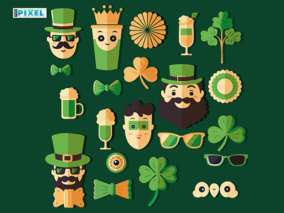 St. Patrick's Day 🍀 badges beer boot characters clove elements graphics icon illustration ireland irish logos lucky modern png saint pratricks day st patricks st patricks day st. patricka day vector