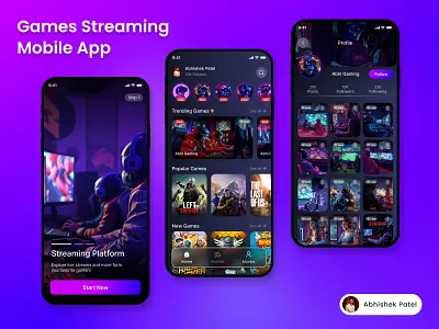 Games Streaming Mobile App Ui Design appdesign cloudgaming egamingui gameappui gamedesign gamerhub gamestreaming gamestreamingapp gameui gamingapp gamingappui gamingexperience gamingmobileapp livestreamingapp livestreamui mobileappdesign streamingapp streamingappui uidesign uxdesign