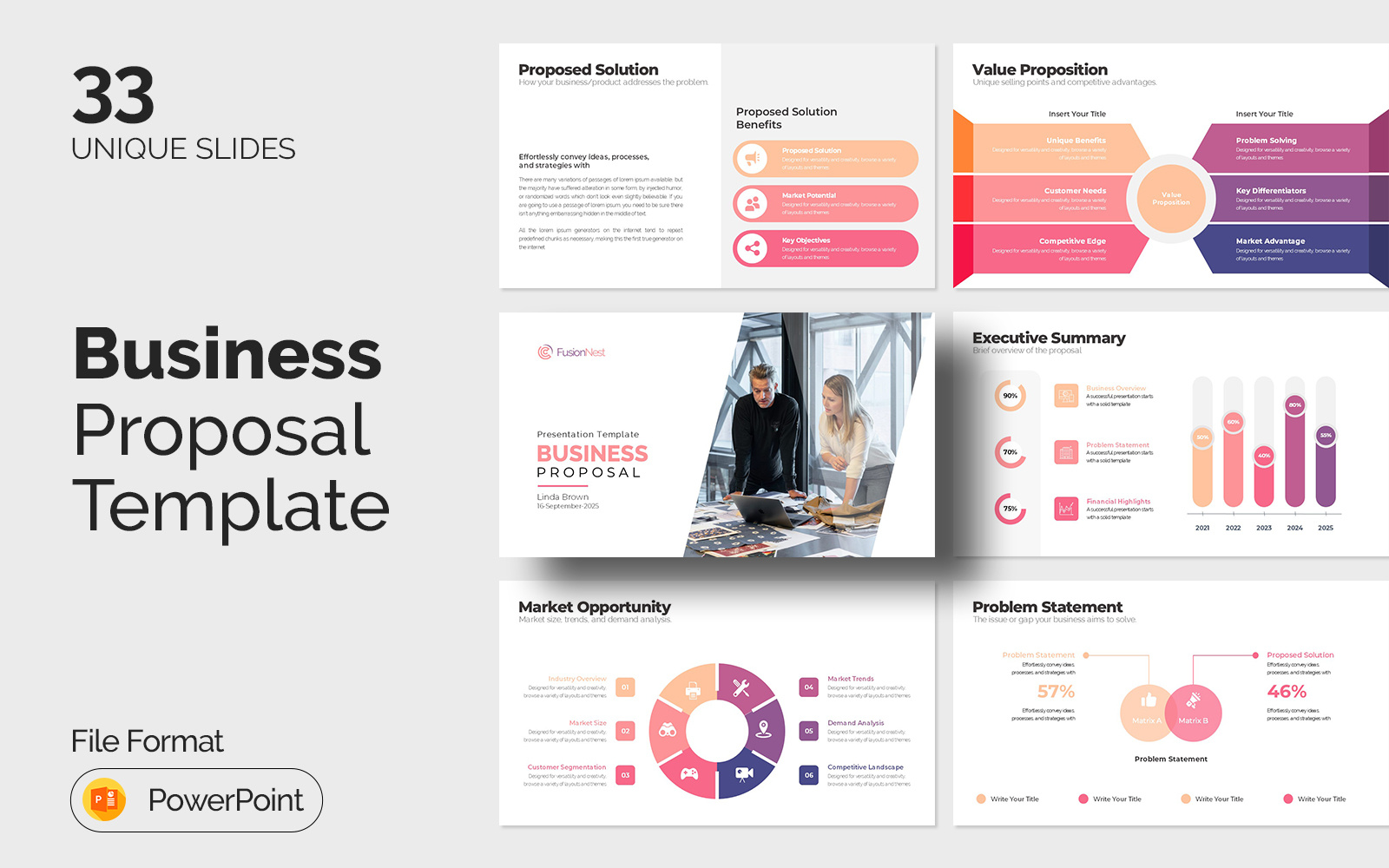 Business Proposal PowerPoint Template elegant presentation