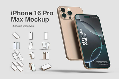 iPhone 16 Pro Max Mockups design free freebie iphone 15 iphone 15 pro iphone 16 iphone 16 pro iphone 16 pro max mockup mockups phone mockup psd mockup