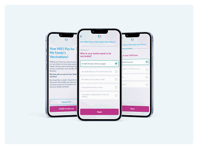 Vaccinate Your Family design mobile app ui ux