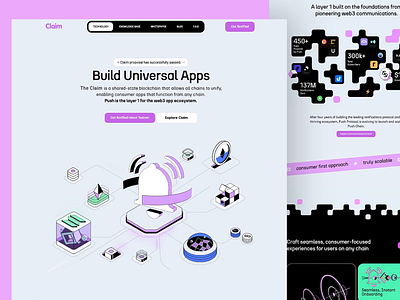 Claim - Web3 App Builder Platform animation app builder blockchain consumer apps builder cross chain crypto cryptocurrency defi digital assets digital marketing landing page marketplace network platform tech uxui vibrant colors video marketing web3 webdesign