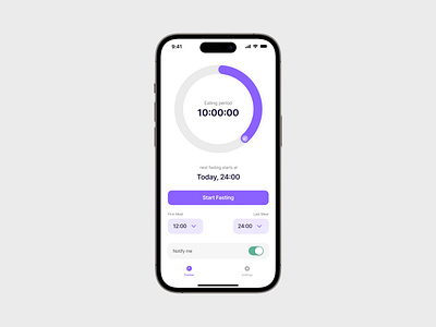 Fasting Tracker UI app design fasting light mobile mobile app tracker ui