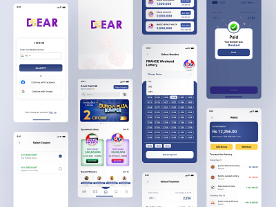 Lottery Application for Dear Lottery application color design logo lottery typography ui