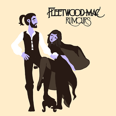 Fleetwood Mac Cover 2d album desenho digital illustration flat flat illustration fleetwood fleetwood mac illust illustration music procreate rumours vinyl