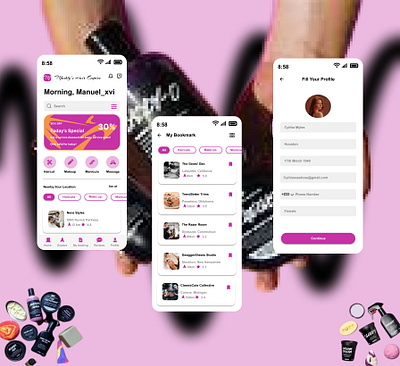 Mobile Ui Ux app for MADDYS HAIR EMPIRE appdesign appinterface designsystem interactiondesign mobileapp mobileappdesign mobileappui responsivedesign uiinspiration uikit uiux uxdesign visualdesign