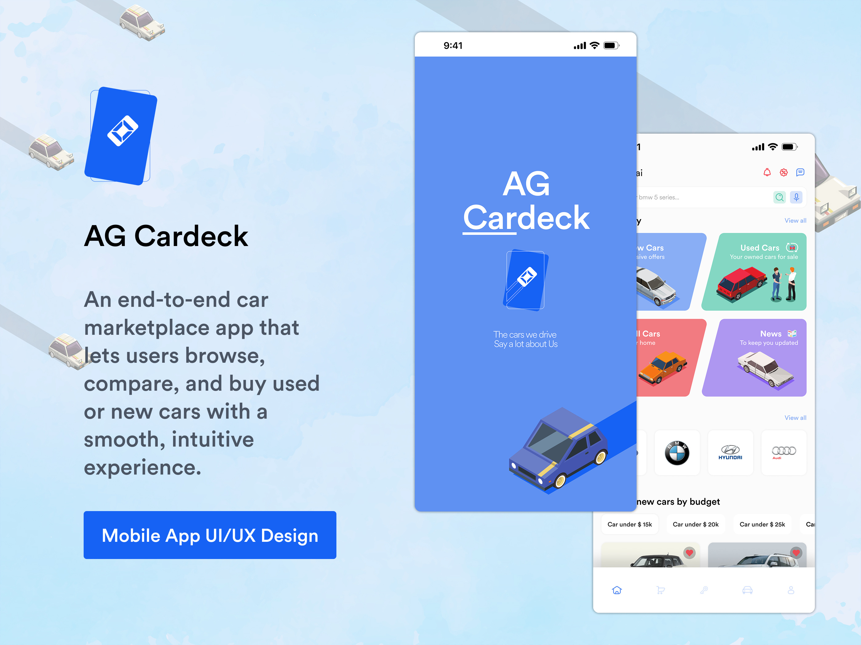 AG CarDeck – Car Selling App Design and Car Buying App Design appdesign appui carbuyingapp carselling carsellingapp designinspiration mobileappdesign mobileappui uidesign uiux uxdesign